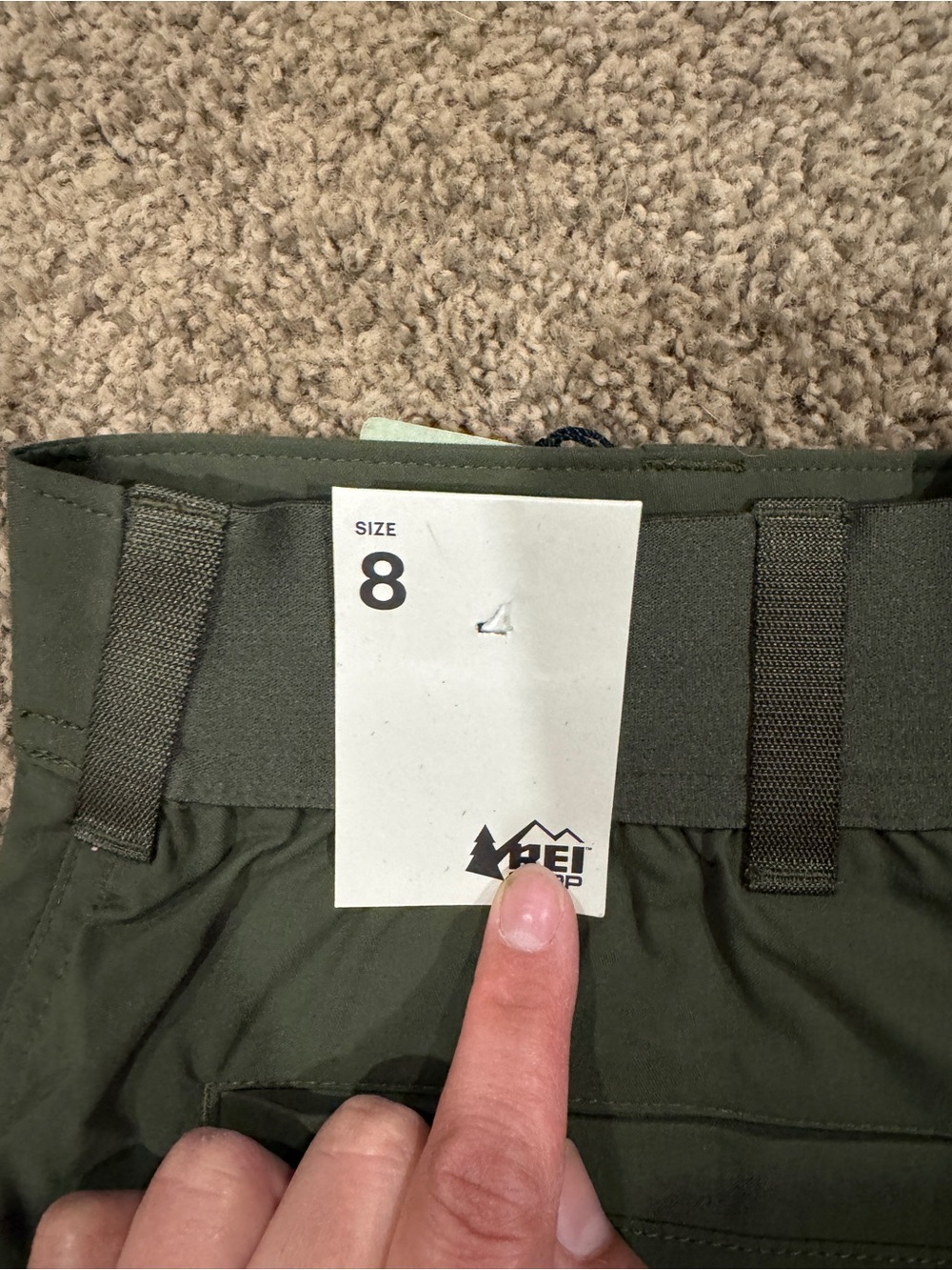 *NWT* REI Shaded Olive Sahara hiking Bermuda Shorts—Size 8 - Picture 11 of 11
